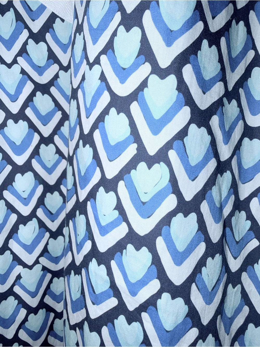 Sail to Sable Blue Geometric Print Long Caftan Dress. S - Picture 2 of 9